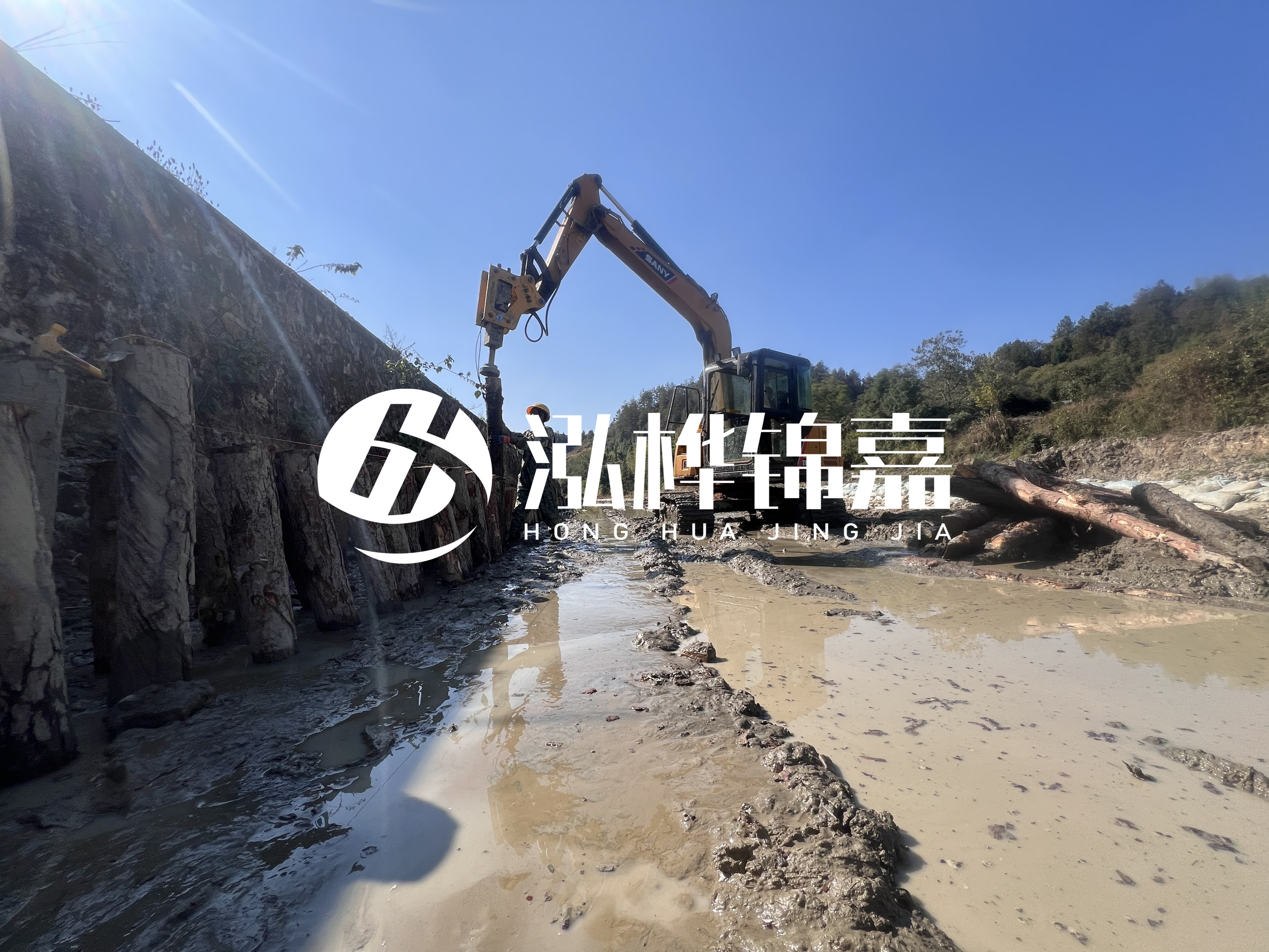 河里打樁起什么作用-河道里打木樁好還是水泥樁好？