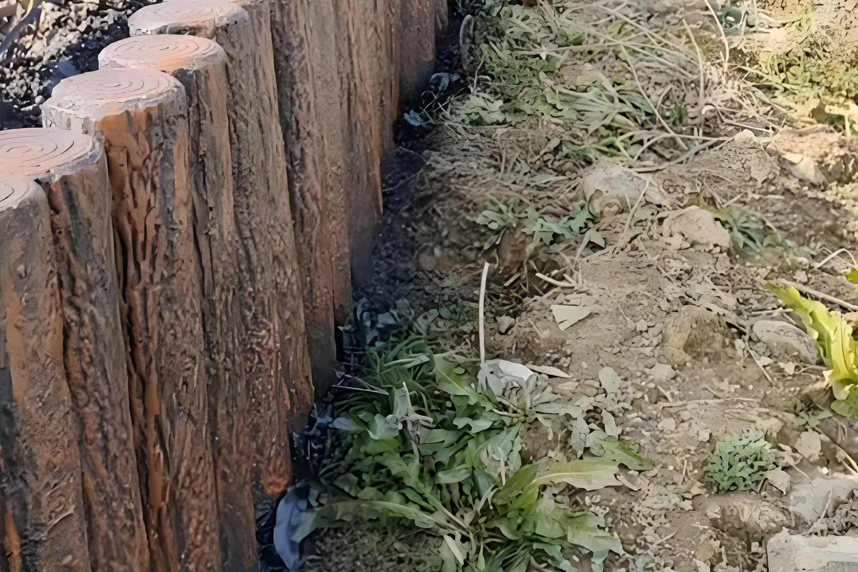 水泥樁批發(fā)廠家泓樺錦嘉-水泥仿木樁表面的紋理是如何制作出來的？